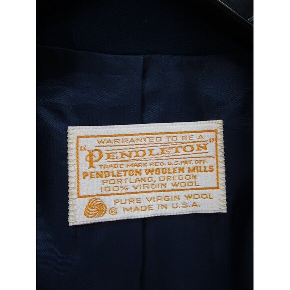 VINTAGE Pendleton Blaze 8 Pure Wool Jacket Coat 1 Button USA 90s - Picture 8 of 10
